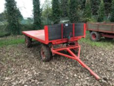 Flat bed 14ft x 6ft trailer with metal floor