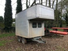Box trailer twin axle 8ft with ball hitch on 195R14 wheels and tyres