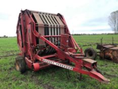 Massey Ferguson 560 round belt baler on Goodyear 9.5L15.6 wheels and tyres