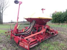 Lely 4m combination drill with Lely-Terra 400-45 4m power harrow with club tines and rear tooth pack