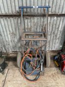 Oxy-acetylene trolley, torch and gauges