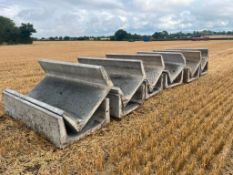 12No. Wolferden Concrete Feed Trough Sections