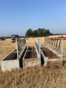 3No. 15ft Trough And Barrier Feeders