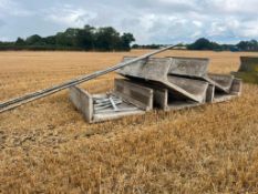 5No. Wolferden Double Width Concrete Feed Trough Sections