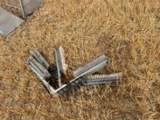 3No. Wall Mounted Sprung Cow Brushes