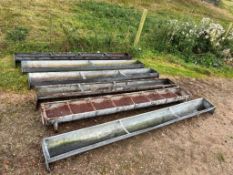 6 No Steel Cattle Troughs