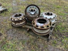 5No lorry wheel rims