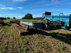 1986 King removable swan neck low loader trailer with rear twin axle on 265/70R19.5 wheels and tyres