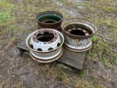 3No lorry wheel rims