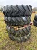 Set Continental 380/85R34 10 stud wheels and tyres to suit JCB 4000 Series Fastrac