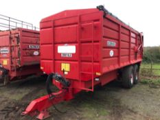 2009 Redrock Engineering 200/16.5 16t grain trailer with hydraulic tailgate and grain chute, sprung