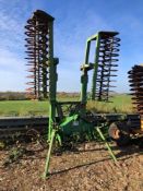 1997 Franquet Schyronlab 4m double press, front mounted, hydraulic folding. Serial No: 2739