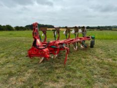 2012 Kverneland LB85 5f reversible plough with skimmers, hydraulic vari-width. Serial No: KKL006246