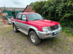 2003 Mitsubishi L200 4life 4wd pick up truck, manual, diesel, cloth upholstery on 265/70R16 wheels a