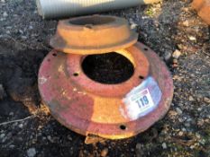 1No wheel weight and 1No smaller wheel weight