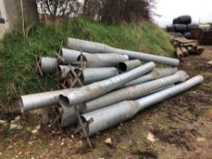 Quantity galvanised grain pedestals with 2No 3phase fans