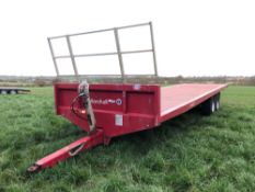 2018 Marshall BC33 16t twin axle bale trailer on 400/60R22.5 wheels and tyres