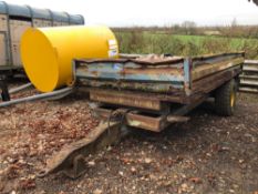 Easterby 3t drop side trailer, single axle on 12.5-15 wheels and tyres