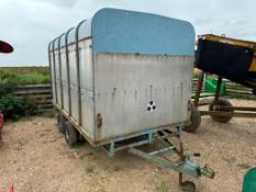 Ifor Williams DP12 twin axle livestock trailer with 6.00-9 wheels and tyres. NB: Manual in Office