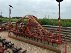 Accord DF1 4m drill unit with Suffolk coulters, bout markers and following harrow NB: Manual in Offi