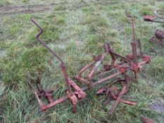 Vintage tool bar with legs and ridging bodies