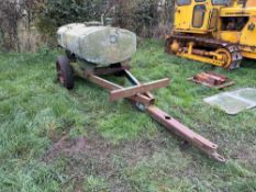 Army diesel tank, single axle on 7.5-16 wheels and tyres