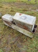 3No Galvanised metal tanks