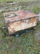 Metal riveted water tank, 1.1m x 1.35m x 0.60cm