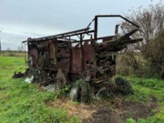 Vintage threshing drum, spares or repair. Sold in situ and buyer to remove from Lambcourt Farm, Temp