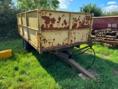 1975 Marston 6.5t drop side single axle trailer on 11.5/80-15.3 wheels and tyres. Serial No: 500/134
