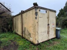 Metal 24ft container. Sold in situ and buyer to remove from Lambcourt Farm, Tempsford