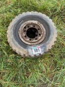 Pair 7-9 heavy duty wheels and tyres