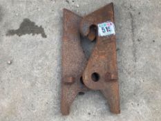 Pair of JCB weld on compact brackets