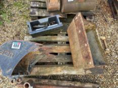 2.No JCB digger buckets c/w front weight block