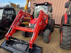 2024 Kioti DK 6020 HST 4WD hydrostatic tractor with Kioti KL551ON power loader with bucket, air cond