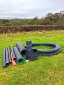 Quantity drainage materials and connectors