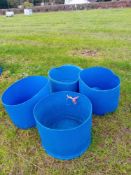 4no half plastic barrels