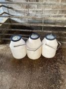 3no dump milk buckets