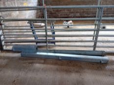 2no galvanised gate posts and socket