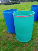 2no plastic barrels