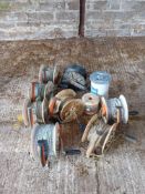 9no electric wire reels and extra wire