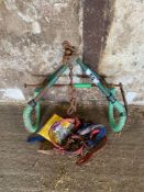 Cattle hip lifting hoist and shackles