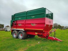 2021 Slurrykat 14 tonne F-Line twin axle silage trailer with hydraulic tailgate and sprung drawbar