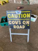Cows crossing sign