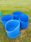 4no half plastic barrels