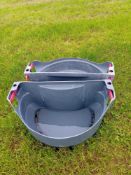 2no over hurdle calf feeders