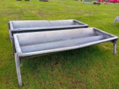 2no 8ft x 3ft cattle feed troughs