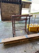 Trestle table and boarding