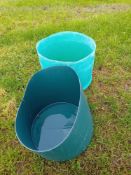 2no half plastic barrels