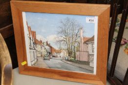 David Green 1929 -2015, coloured print of Dedham E